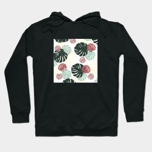 Monstera pattern with gold elements Hoodie